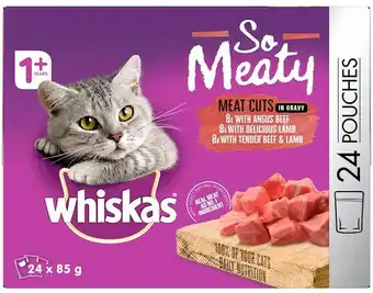 BIG W Whiskas 24-Pack Oh So Cat Food 85g - So Meaty offer