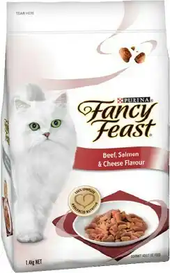 BIG W Fancy Feast Dry Cat Food 1.4kg - Beef Salmon & Cheese offer