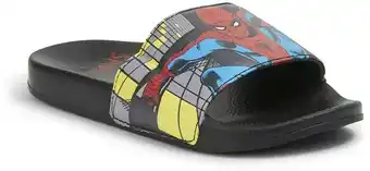BIG W Spider-Man Kids Printed Slides - Black offer