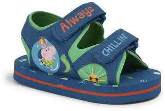 BIG W Peppa Pig Boys Tab Sandals - Blue & Green offer