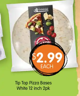 Spudshed Tip Top Pizza Bases White 12 inch 2pk offer