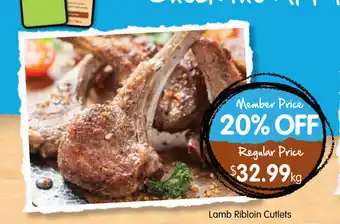 Spudshed Lamb Ribloin Cutlets offer