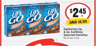 IGA Sanitarium Up & Go 3x250ml Selected Varieties offer