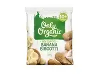 BIG W Only Organic Banana Biscotti 10+ Months 100g offer
