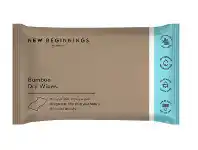 New Beginnings Bamboo Dry Wipes Soft 80 Pack