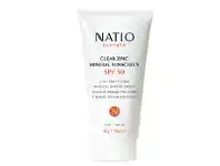 Direct Chemist Outlet Natio Clear Zinc Mineral Sunscreen 50g offer