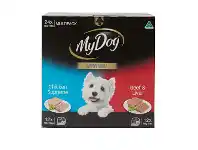 BIG W My Dog 24-Pack Dog Food Tin Varieties 100g - Gourmet Beef & Classic Lamb offer
