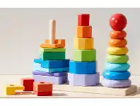 Wooden Stacking Shape Sorter
