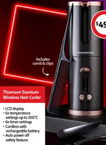 Coles Thomson Scenium Wireless Hair Curler offer