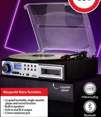 Coles Blaupunkt Retro Turntable offer