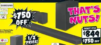 JB Hi-Fi 9.1.4 Channel Dolby Atmos Soundbar offer