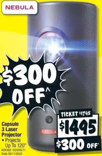 JB Hi-Fi Capsule 3 Laser Projector offer