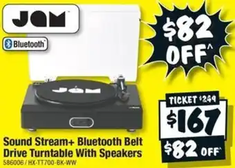 JB Hi-Fi Sound Stream+ Bluetooth Belt Drive Turntable With Speakers offer