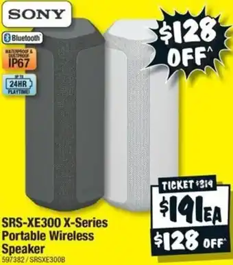 SRS-XE300 X-Series Portable Wireless Speaker