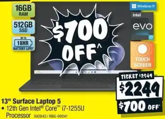JB Hi-Fi 13" Surface Laptop 5 offer