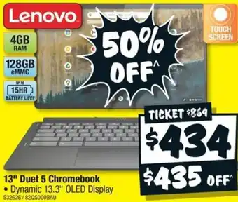 JB Hi-Fi 13" Duet 5 Chromebook offer