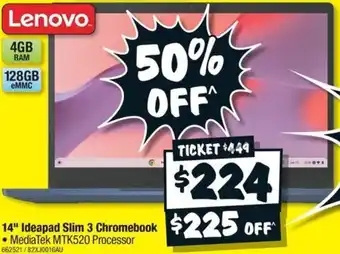 JB Hi-Fi 14" Ideapad Slim 3 Chromebook offer