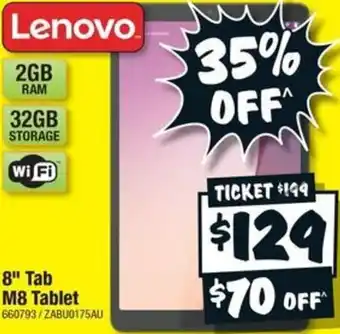 JB Hi-Fi 8" Tab M8 Tablet offer