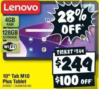 JB Hi-Fi 10" Tab M10 Plus Tablet offer