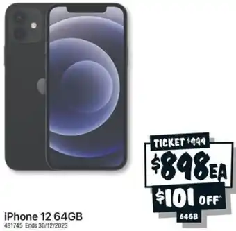 JB Hi-Fi iPhone 12 64GB offer