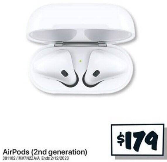 AirPods (2nd generation) offer at JB HiFi