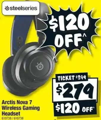 JB Hi-Fi Arctis Nova 7 Wireless Gaming Headset offer