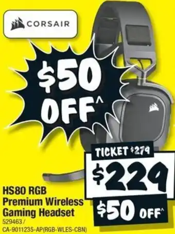 JB Hi-Fi HS80 RGB Premium Wireless Gaming Headset offer