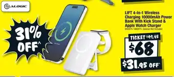 JB Hi-Fi LIFT 4-In-1 Wireless Charging 10000mAh Power Bank With Kick Stand & Apple Watch Charger offer