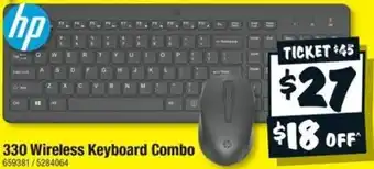 JB Hi-Fi 330 Wireless Keyboard Combo offer