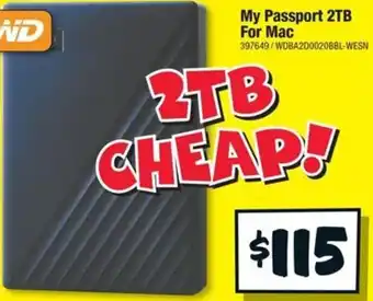 JB Hi-Fi My Passport 2TB For Mac offer