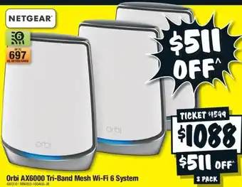 JB Hi-Fi Orbi AX6000 Tri-Band Mesh Wi-Fi 6 System offer
