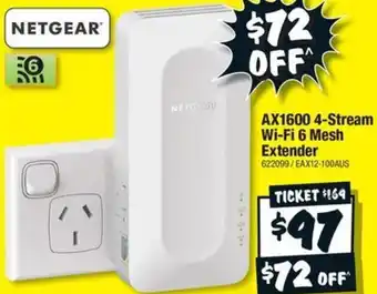 JB Hi-Fi AX1600 4-Stream Wi-Fi 6 Mesh Extender offer