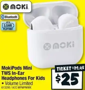 JB Hi-Fi MokiPods Mini TWS In-Ear Headphones For Kids offer