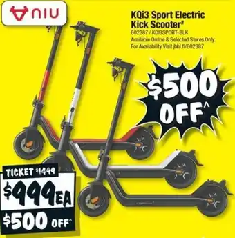 JB Hi-Fi KQi3 Sport Electric Kick Scooter offer