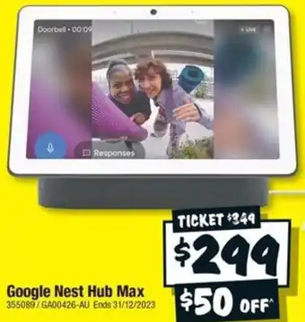 JB Hi-Fi Google Nest Hub Max offer