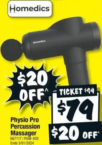 JB Hi-Fi Physio Pro Percussion Massager offer