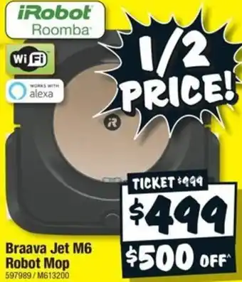 JB Hi-Fi Braava Jet M6 Robot Mop offer