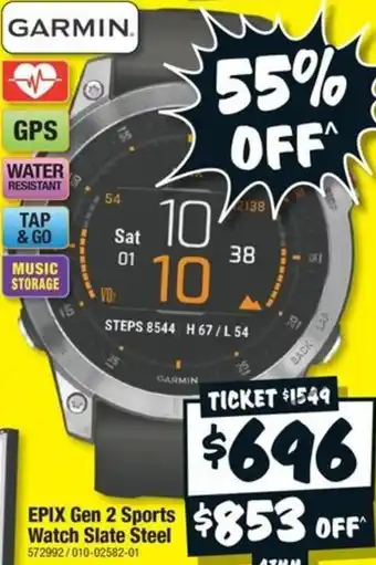 JB Hi-Fi EPIX Gen 2 Sports Watch Slate Steel offer