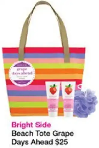 Priceline Bright Side Beach Tote Grape Days Ahead offer