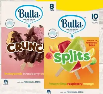Drakes Bulla Splits, Fudge or Choc Bars, Crunch or Yoghurt Sticks offer
