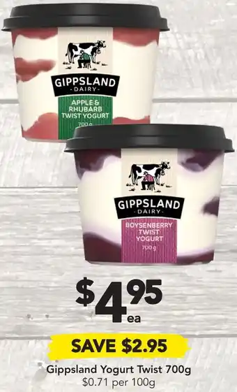 Drakes Gippsland Yogurt Twist 700g offer