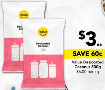 Drakes Value Desiccated Coconut 500g offer