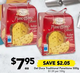 Drakes Del Duca Traditional Panettone 500g offer