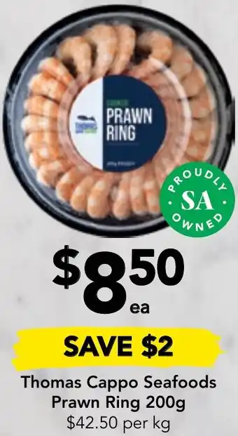 Drakes Thomas Cappo Seafoods Prawn Ring 200g offer