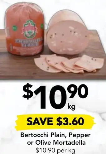 Drakes Bertocchi Plain, Pepper or Olive Mortadella offer