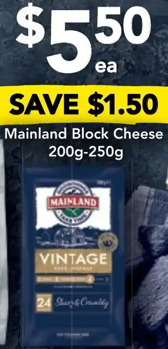 Drakes Mainland Block Cheese 200g-250g offer