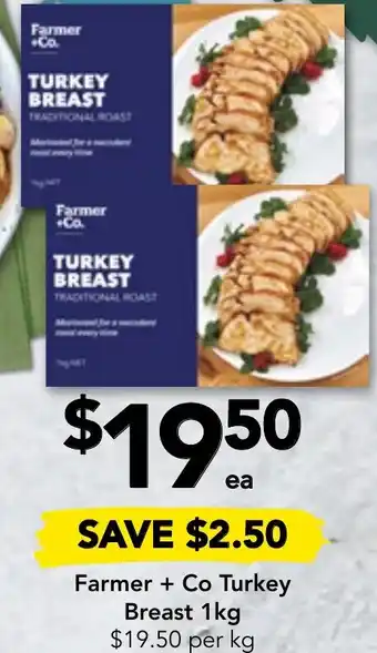 Drakes Farmer + Co Turkey Breast 1kg offer