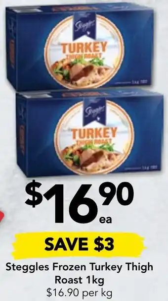 Drakes Steggles Frozen Turkey Thigh Roast 1kg offer