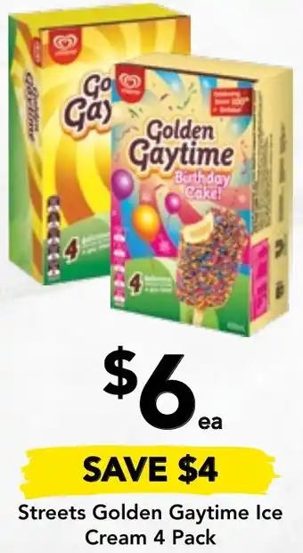 Drakes Streets Golden Gaytime Ice Cream 4 Pack offer