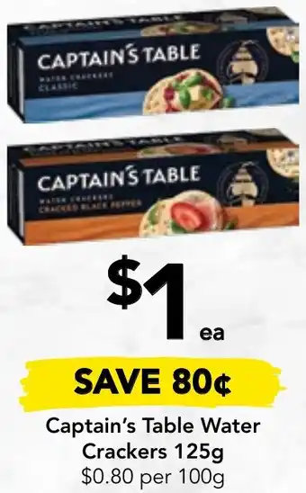 Drakes Captain's Table Water Crackers 125g offer